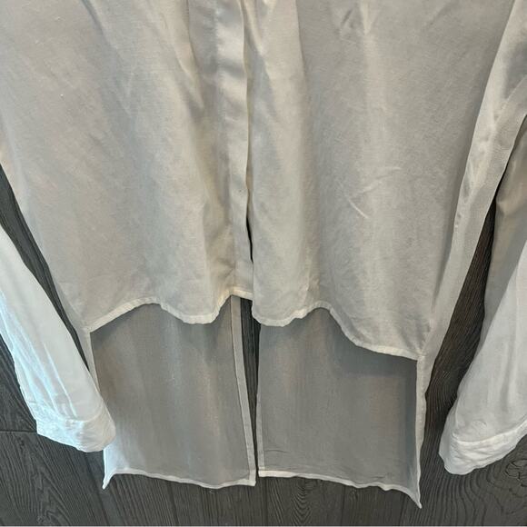 Line & Dot Revolve studded sheer Hi Lo button down - Picture 6 of 6